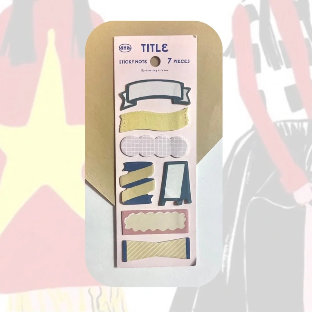 labels 🎉 Midori title banner tab sticky notes for planners bullet journal decor